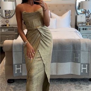 Gold metallic dress